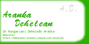 aranka dehelean business card